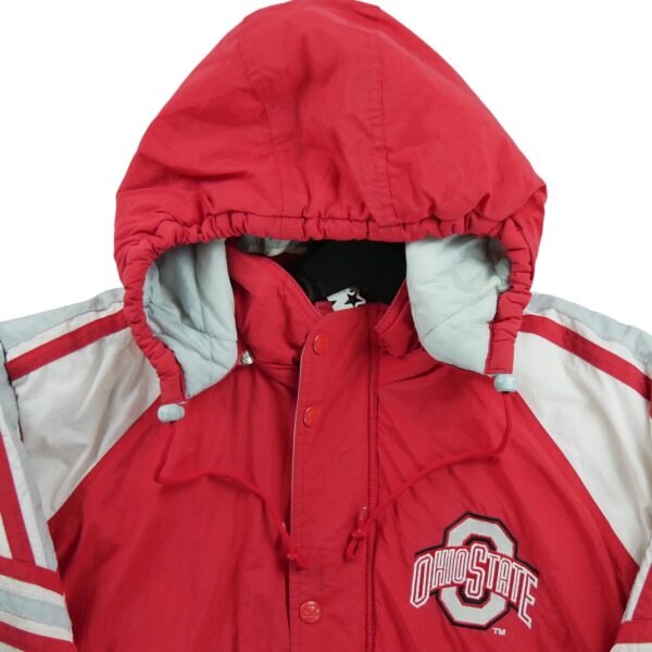 Blouson homme manches longues rouge Starter Col Montant Equipe Ohio State QWE1622