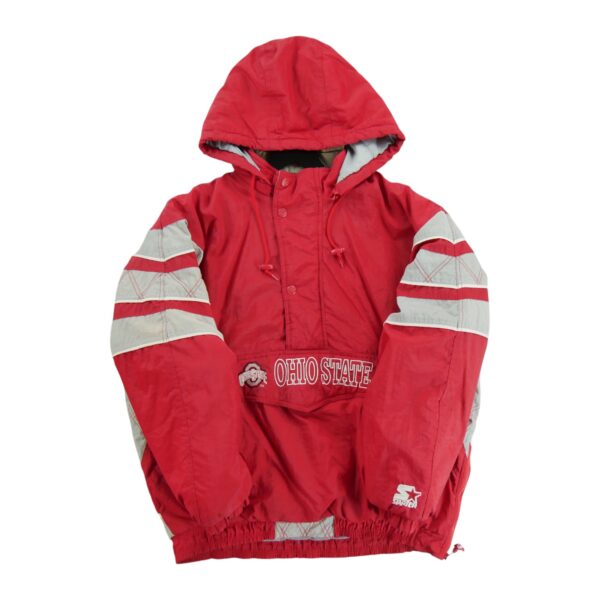 Blouson homme manches longues rouge Starter Equipe Ohio State QWE1341