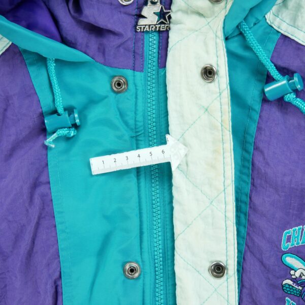 Blouson homme manches longues turquoise Starter Motif imprime Col Montant Equipe Hornets de Charlotte QWE2411