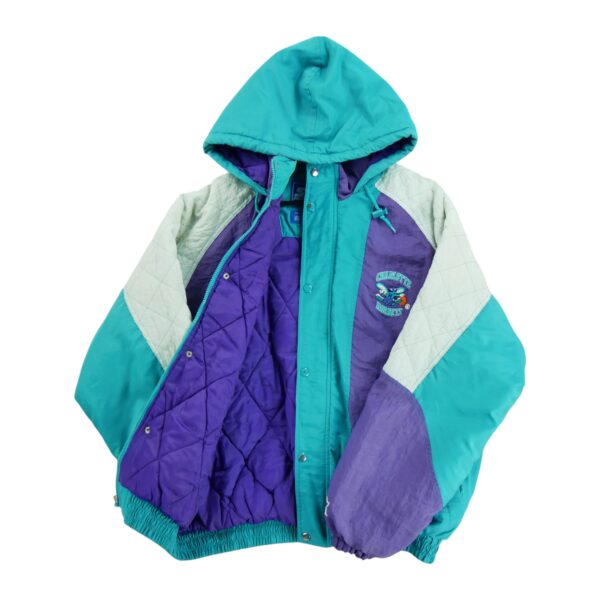 Blouson homme manches longues turquoise Starter Motif imprime Col Montant Equipe Hornets de Charlotte QWE2411