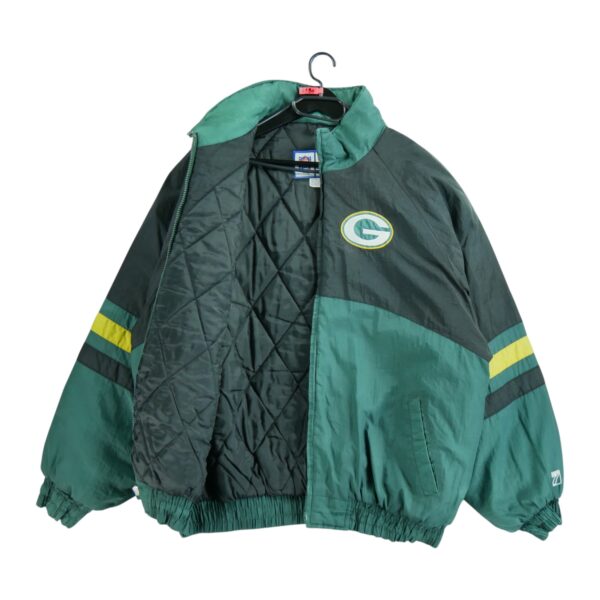 Blouson homme manches longues vert Logo 7 Col Montant Equipe Green Bay Packers QWE2190