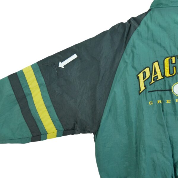 Blouson homme manches longues vert Logo 7 Col Montant Equipe Green Bay Packers QWE2190