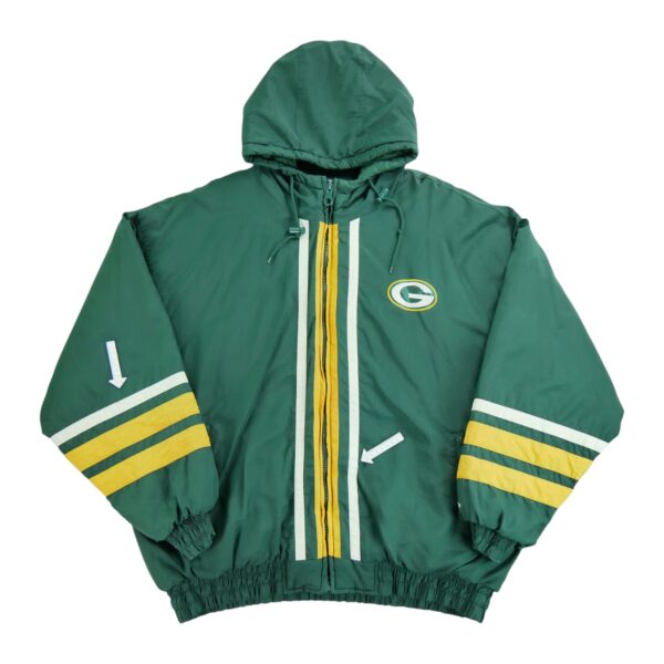 Blouson homme manches longues vert NFL Team Apparel Col Montant Equipe Green Bay Packers QWE2400