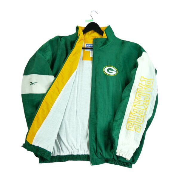 Blouson homme manches longues vert Reebok Col Montant Equipe Green Bay Packers WE0538