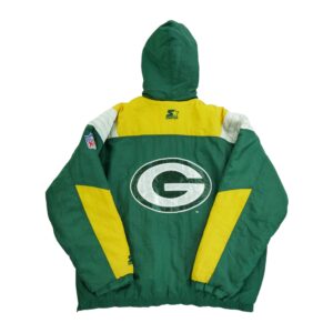 Blouson homme manches longues vert Starter Col Montant Equipe Green Bay Packers QWE1196