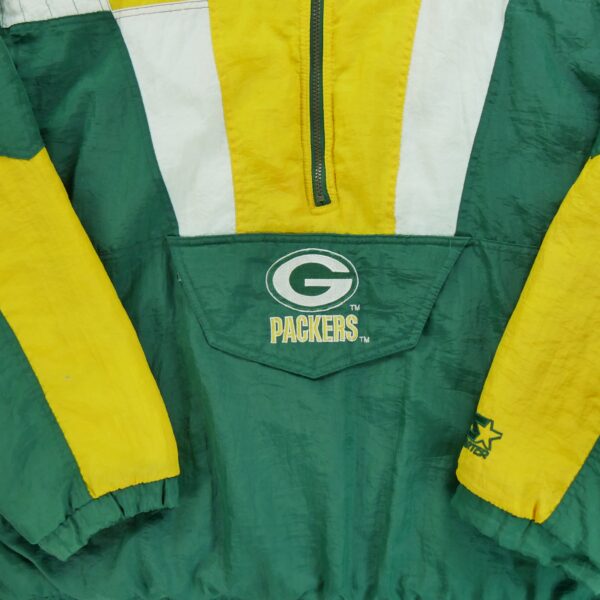 Blouson homme manches longues vert Starter Col Montant Equipe Green Bay Packers QWE1196