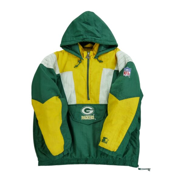 Blouson homme manches longues vert Starter Col Montant Equipe Green Bay Packers QWE1196