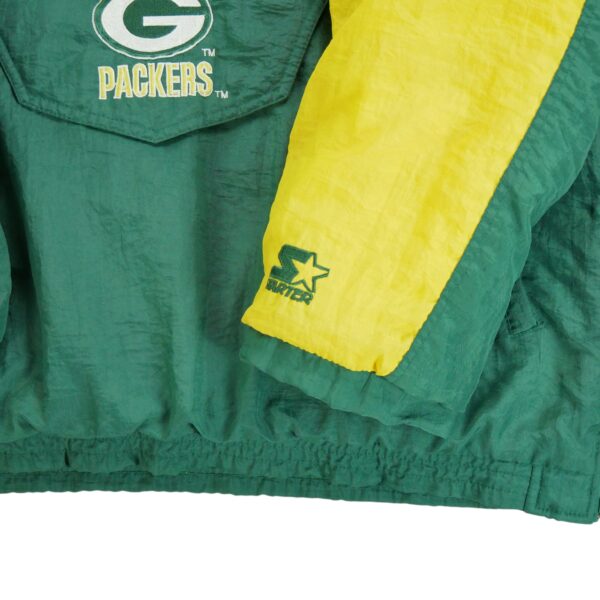 Blouson homme manches longues vert Starter Col Montant Equipe Green Bay Packers QWE1196