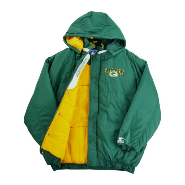 Blouson homme manches longues vert Starter Col Rond Equipe Green Bay Packers QWE0607