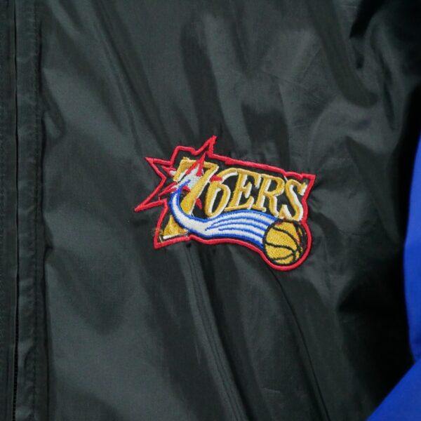 Coupe vent enfant manches longues noir NBA Col Montant Equipe Philadelphie 76ers Sixers QWE1608