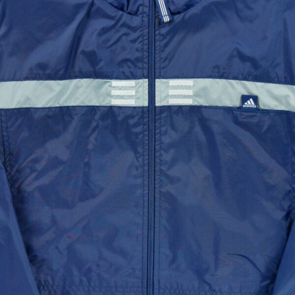 Coupe vent homme manches longues bleu Adidas Col Montant QWE1016