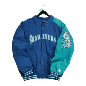 Coupe vent homme manches longues marine Starter Col Rond Equipe Seattle Mariners QWE0549