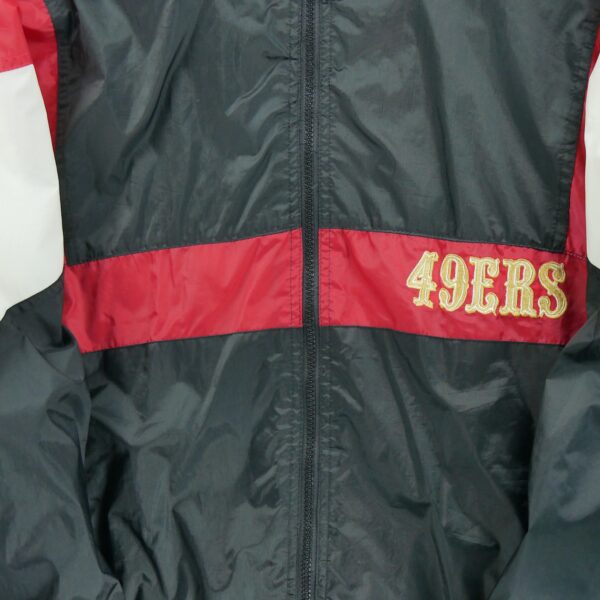 Coupe vent homme manches longues noir Starter Col Montant Equipe San Francisco 49ers QWE0342