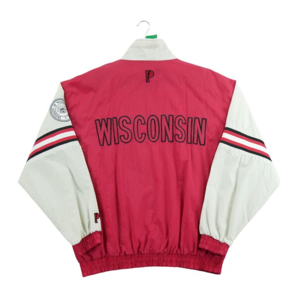 Coupe vent homme manches longues rouge Pro Player Col Montant Equipe Wisconsin QWE0092