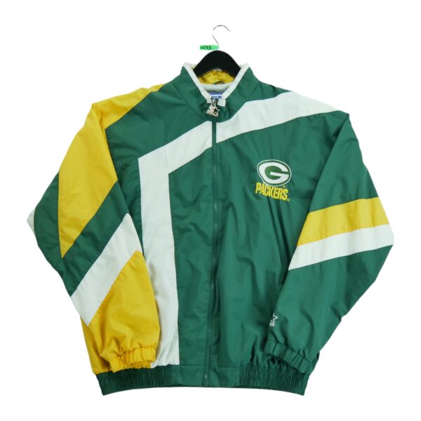 Coupe vent homme manches longues vert Starter Col Montant Equipe Green Bay Packers QWE0293