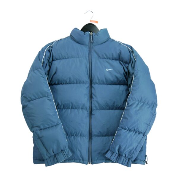 Doudoune homme manches longues bleu clair Nike Col Montant QWE2139