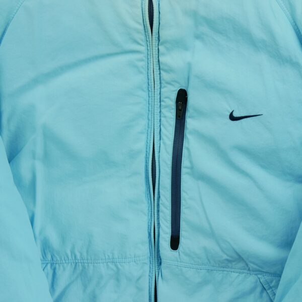 Doudoune homme manches longues bleu clair Nike Col Montant QWE2139