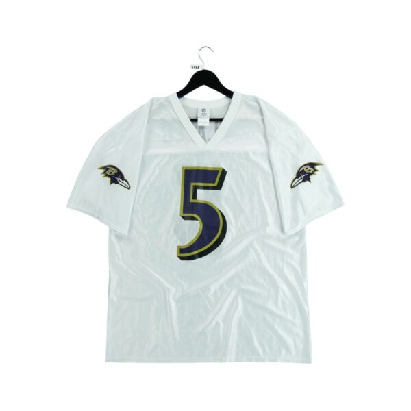 Maillot manches courtes homme blanc NFL Team Apparel Equipe Baltimore Ravens QWE3768