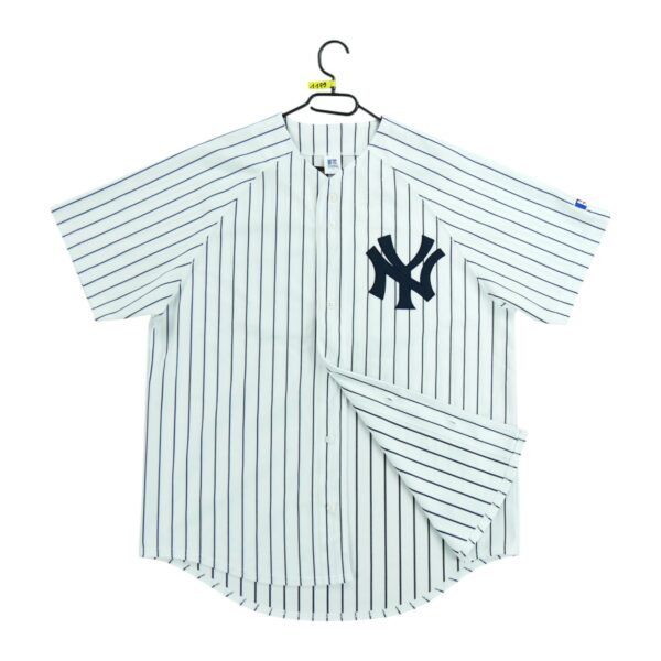 Maillot manches courtes homme blanc Russell Athletic Equipe New York Yankees QWE1179