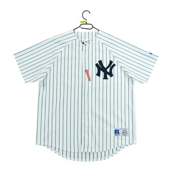 Maillot manches courtes homme blanc Russell Athletic Equipe New York Yankees QWE1179