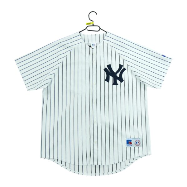 Maillot manches courtes homme blanc Russell Athletic Equipe New York Yankees QWE1179