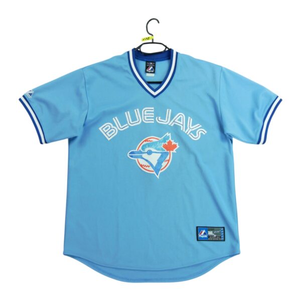 Maillot manches courtes homme bleu clair Majestic Equipe Toronto Blue Jays QWE1592