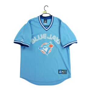 Maillot manches courtes homme bleu clair Majestic Equipe Toronto Blue Jays QWE1592