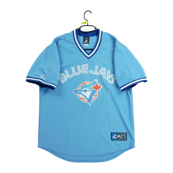 Maillot manches courtes homme bleu clair Majestic Equipe Toronto Blue Jays QWE1592