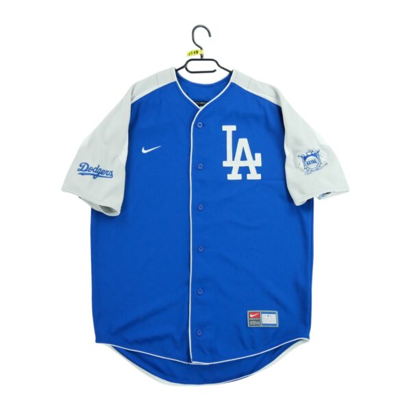 Maillot manches courtes homme bleu Nike Equipe Los Angeles Dodgers QWE1518