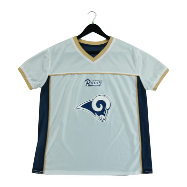 Maillot manches courtes homme marine NFL Equipe Los Angeles Rams QWE0548