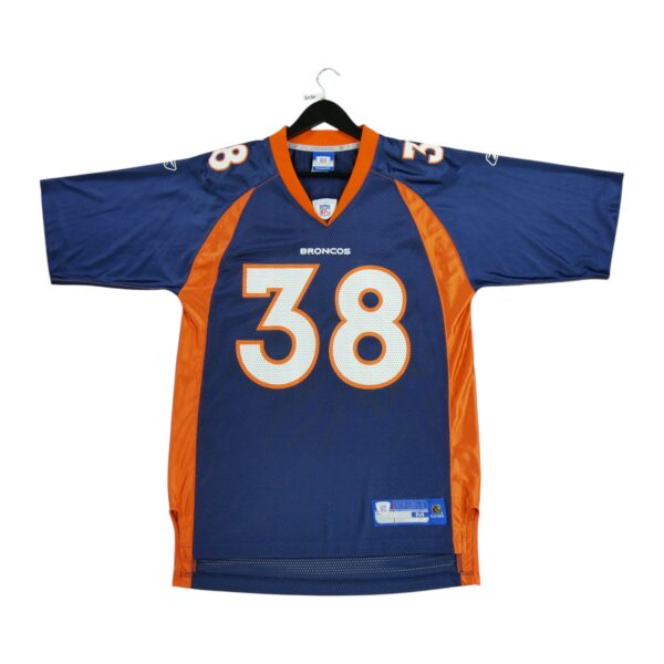 Maillot manches courtes homme marine Reebok Equipe Denver Broncos QWE3030