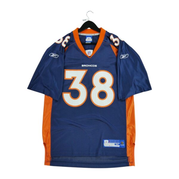 Maillot manches courtes homme marine Reebok Equipe Denver Broncos QWE3030