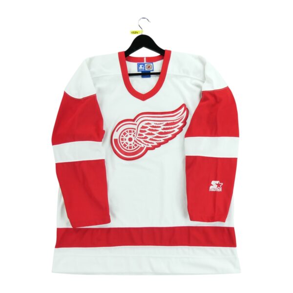 Maillot manches longues homme blanc Starter Equipe Detroit Red Wings QWE1324