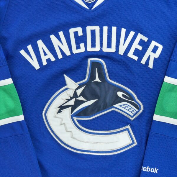 Maillot manches longues homme bleu Reebok Equipe Canucks de Vancouver QWE1039