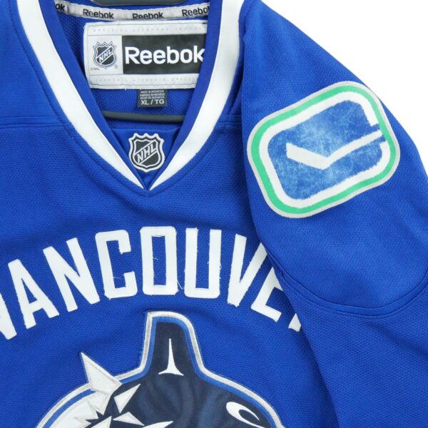 Maillot manches longues homme bleu Reebok Equipe Canucks de Vancouver QWE1039