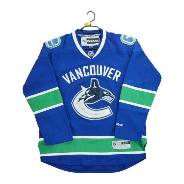 Maillot manches longues homme bleu Reebok Equipe Canucks de Vancouver QWE1039