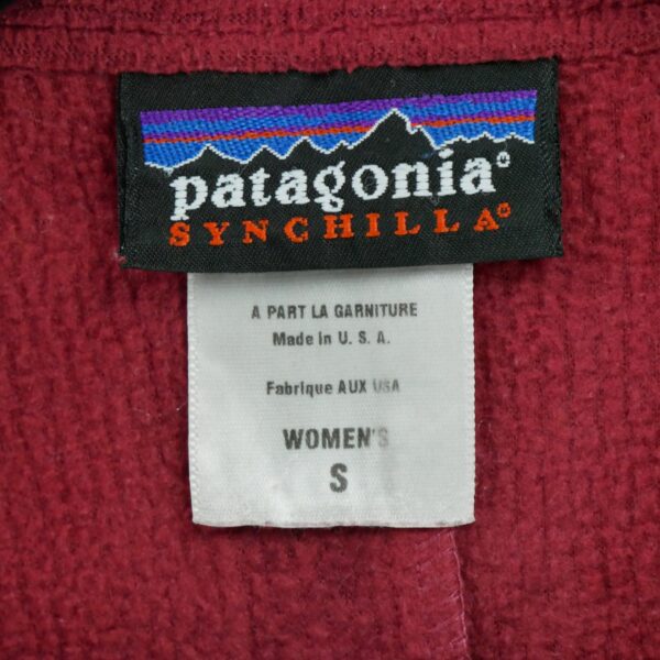 Pull polaires femme manches longues rouge Patagonia Col Montant QWE3593