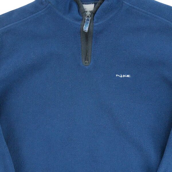 Pull polaires homme manches longues marine Nike Col Montant QWE1319