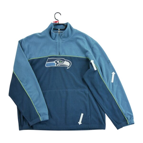 Pull polaires homme manches longues marine Reebok Col Montant Equipe Philadelphia Eagles QWE2076