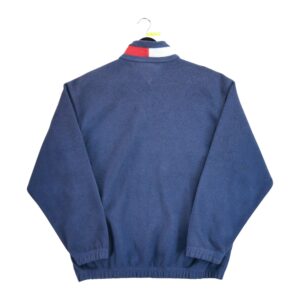 Pull polaires homme manches longues marine Tommy Hilfiger Col Montant QWE1326