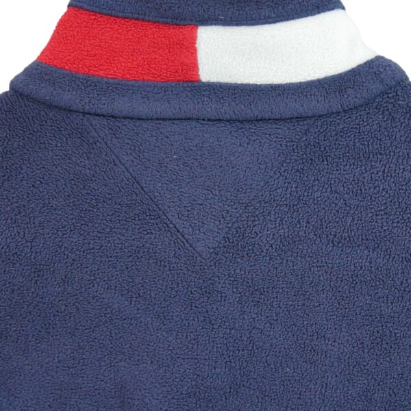 Pull polaires homme manches longues marine Tommy Hilfiger Col Montant QWE1326