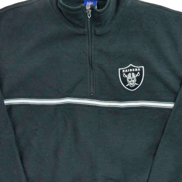 Pull polaires homme manches longues noir NFL Team Apparel Col Montant Equipe Las Vegas Raiders QWE0452