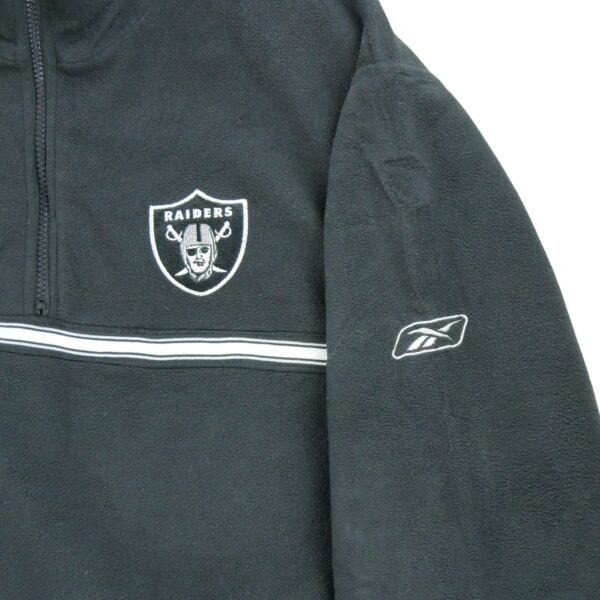 Pull polaires homme manches longues noir NFL Team Apparel Col Montant Equipe Las Vegas Raiders QWE0452