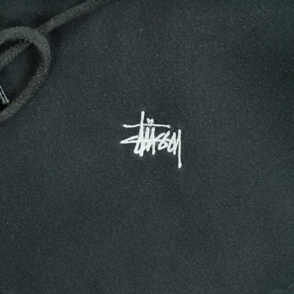 Sweat a capuche femme manches longues noir Stussy Col Rond QWE1332