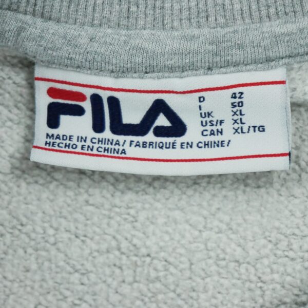 Sweat enfant manches longues gris Fila Col Rond QWE0306