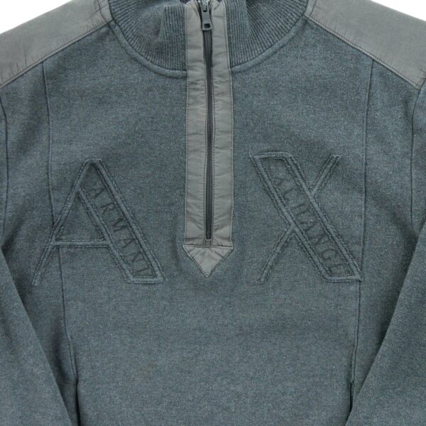 Sweat homme manches longues gris Armani Exchange Col Montant QWE1335