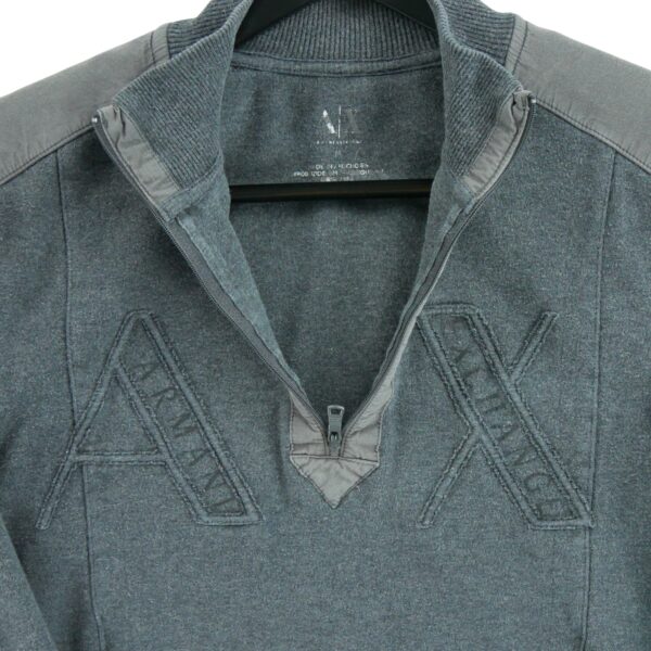 Sweat homme manches longues gris Armani Exchange Col Montant QWE1335