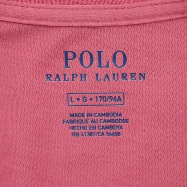 T shirt manches courtes femme corail Polo Ralph Lauren Col Rond QWE3333