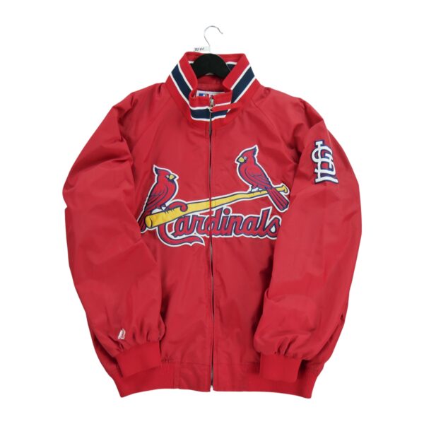 Veste legeres homme manches longues rouge Majestic Col Montant Equipe Saint Louis Cardinals QWE3711