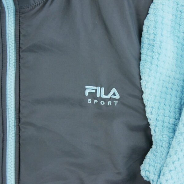 Veste polaires femme manches longues bleu clair Fila Col Montant QWE3804